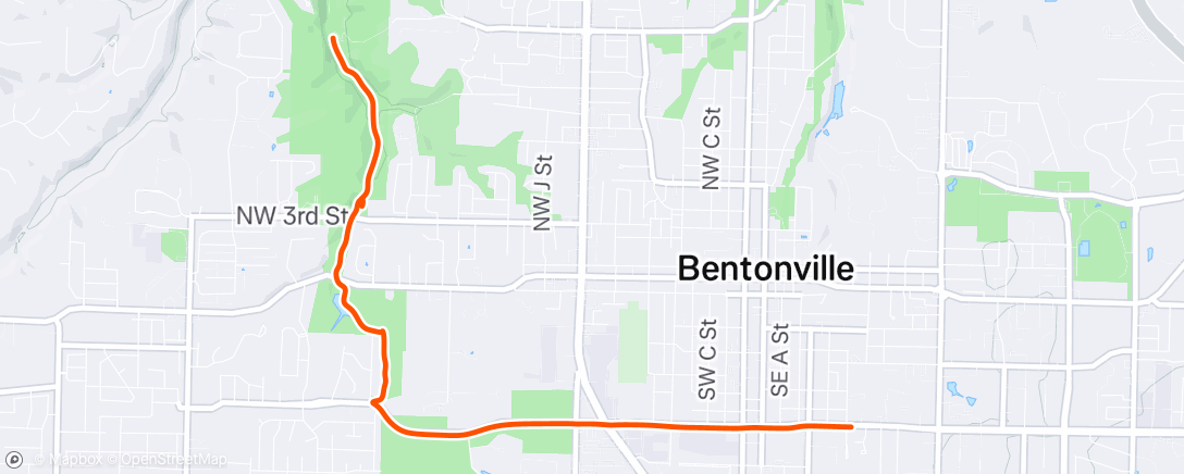 Map of the activity, Afternoon Ride