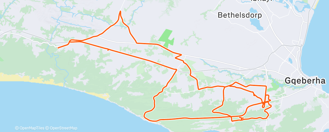Map of the activity, Night Ride
