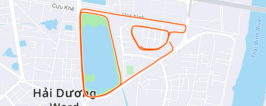 Map of the activity, Morning Run