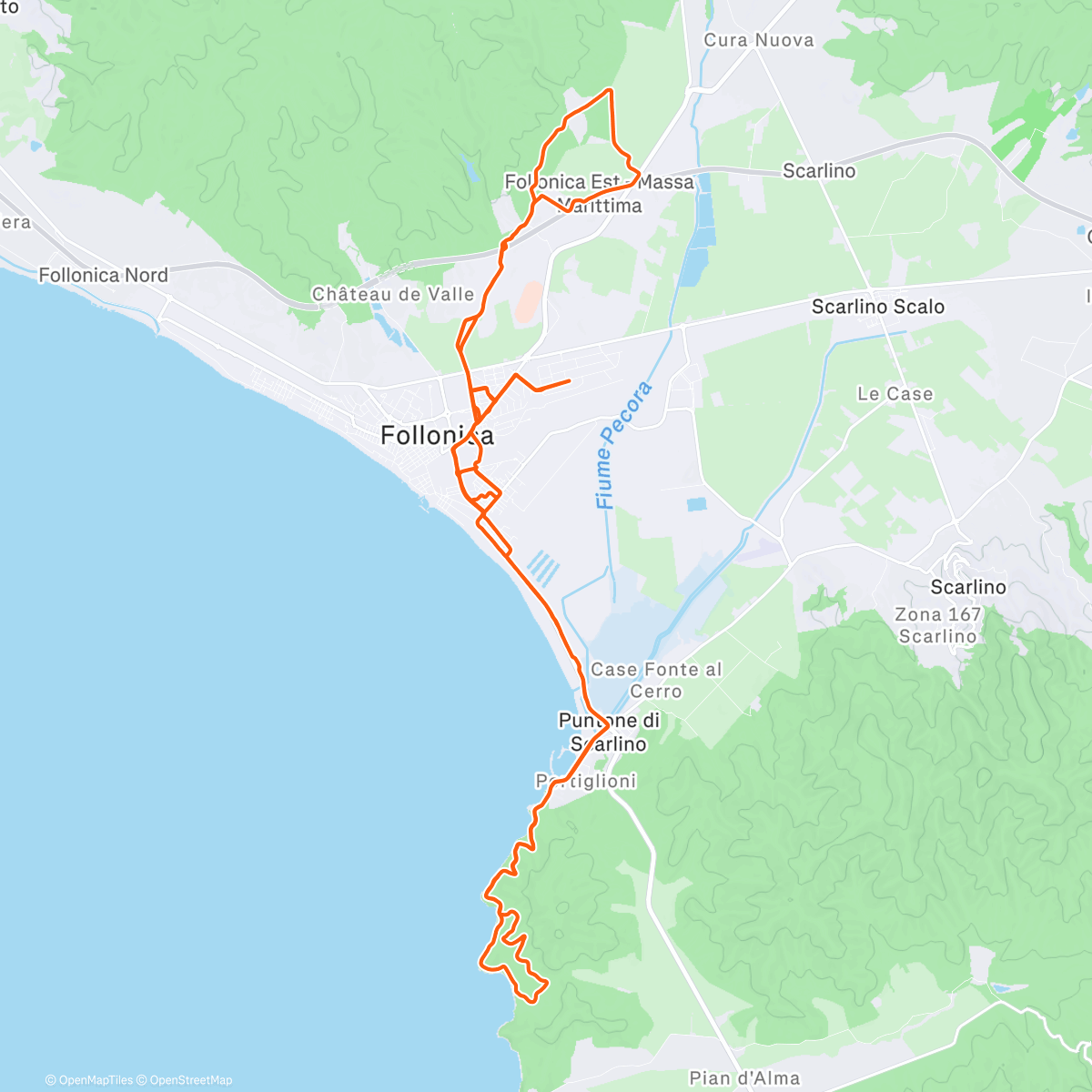 Карта физической активности (Operazione scansa pioggia fallita… allenamento libero in mtb…fradicio e infreddolito 👊🏻👊🏻👊🏻)