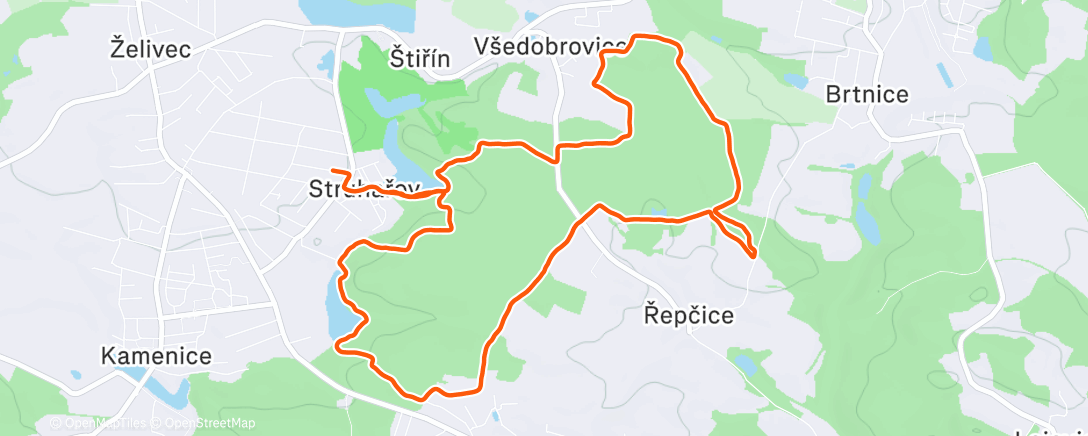 Map of the activity, Lunch Run