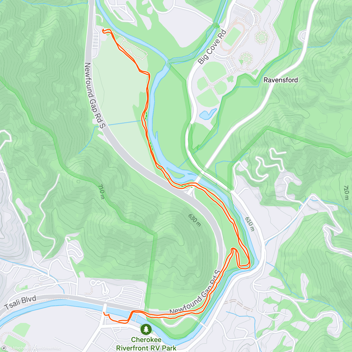 Map of the activity, Lunch Walk