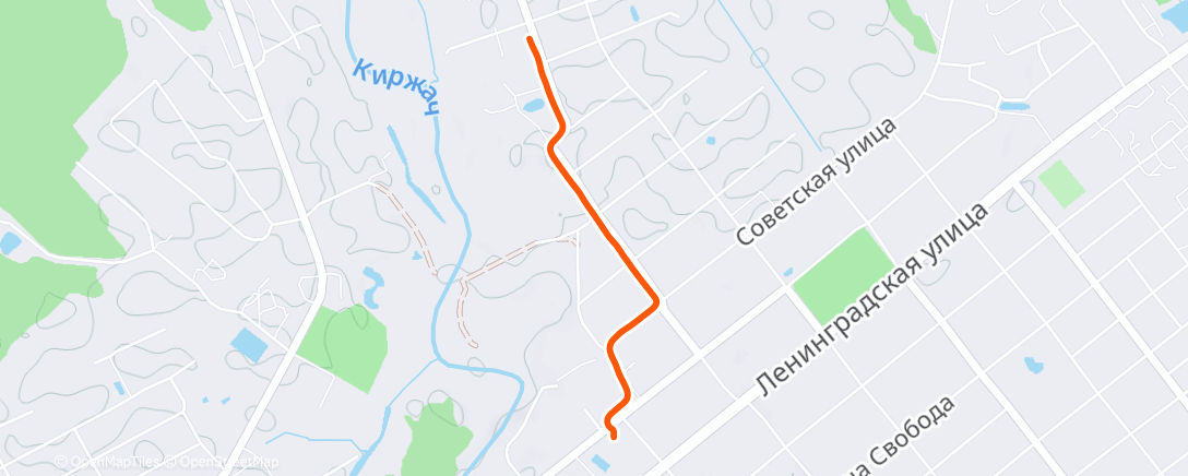 Map of the activity, Вечерняя прогулка