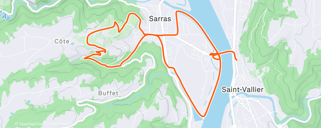 Map of the activity, Morning Ride