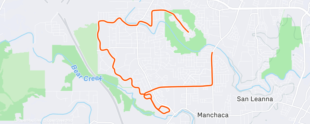 Map of the activity, Morning Run