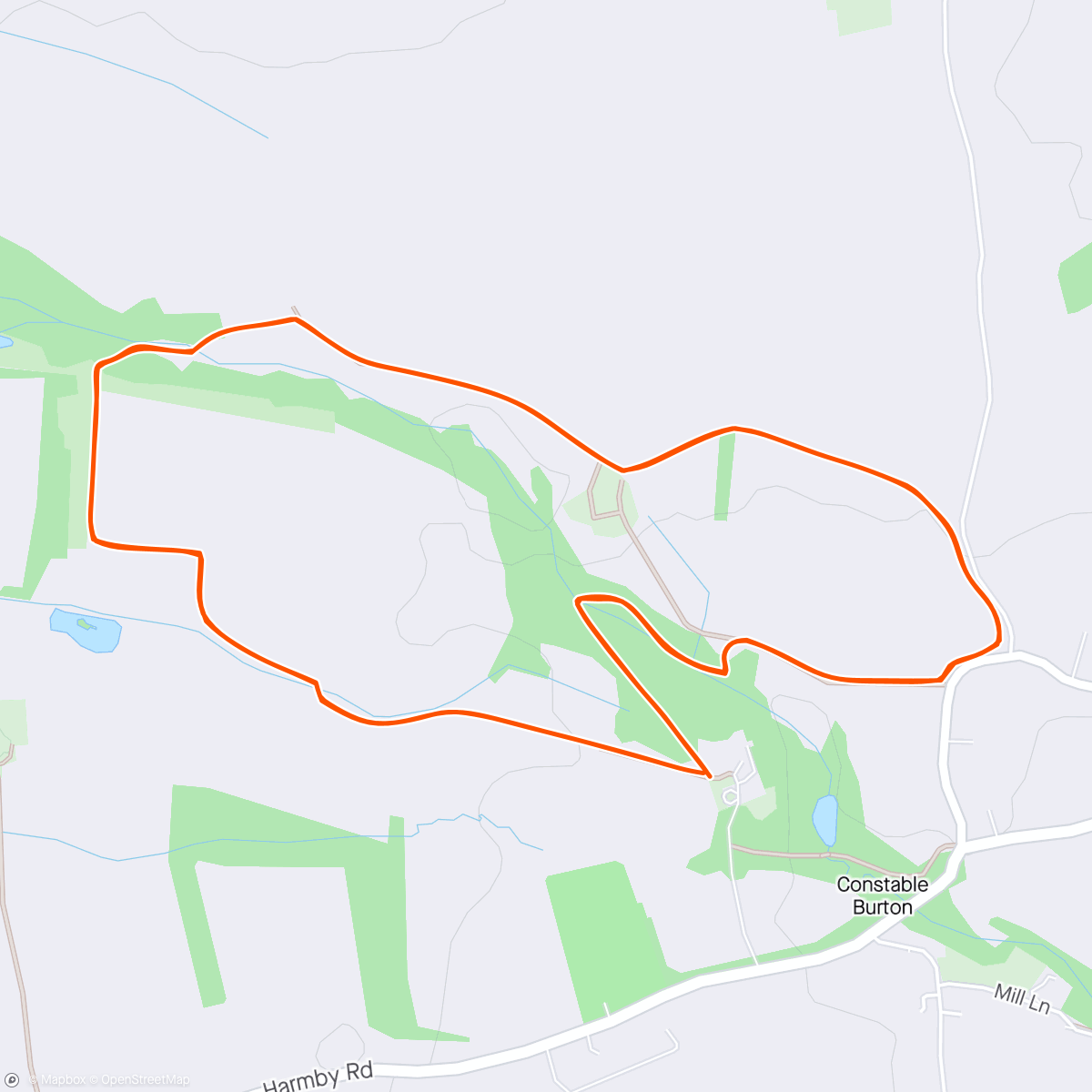 Map of the activity, Stately Trails: Constable Burton 10k