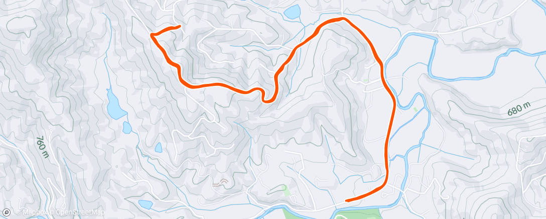 Map of the activity, Evening Walk