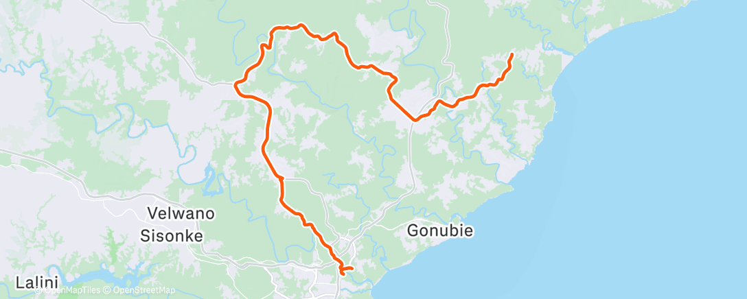 Map of the activity, Morning Ride