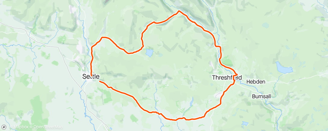 Mapa da atividade, Littondale Grassington loop