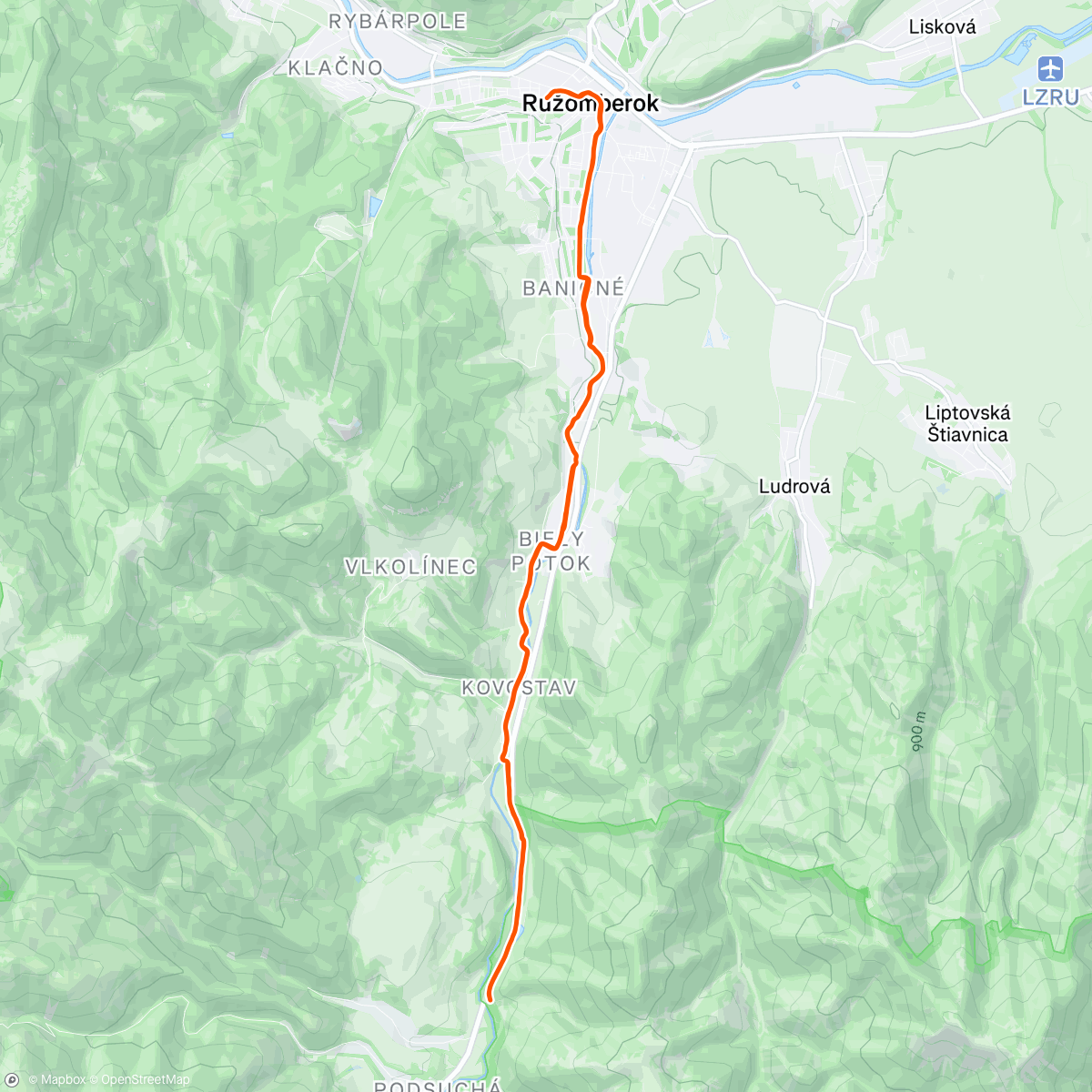 Map of the activity, 21.1km Polmaratón