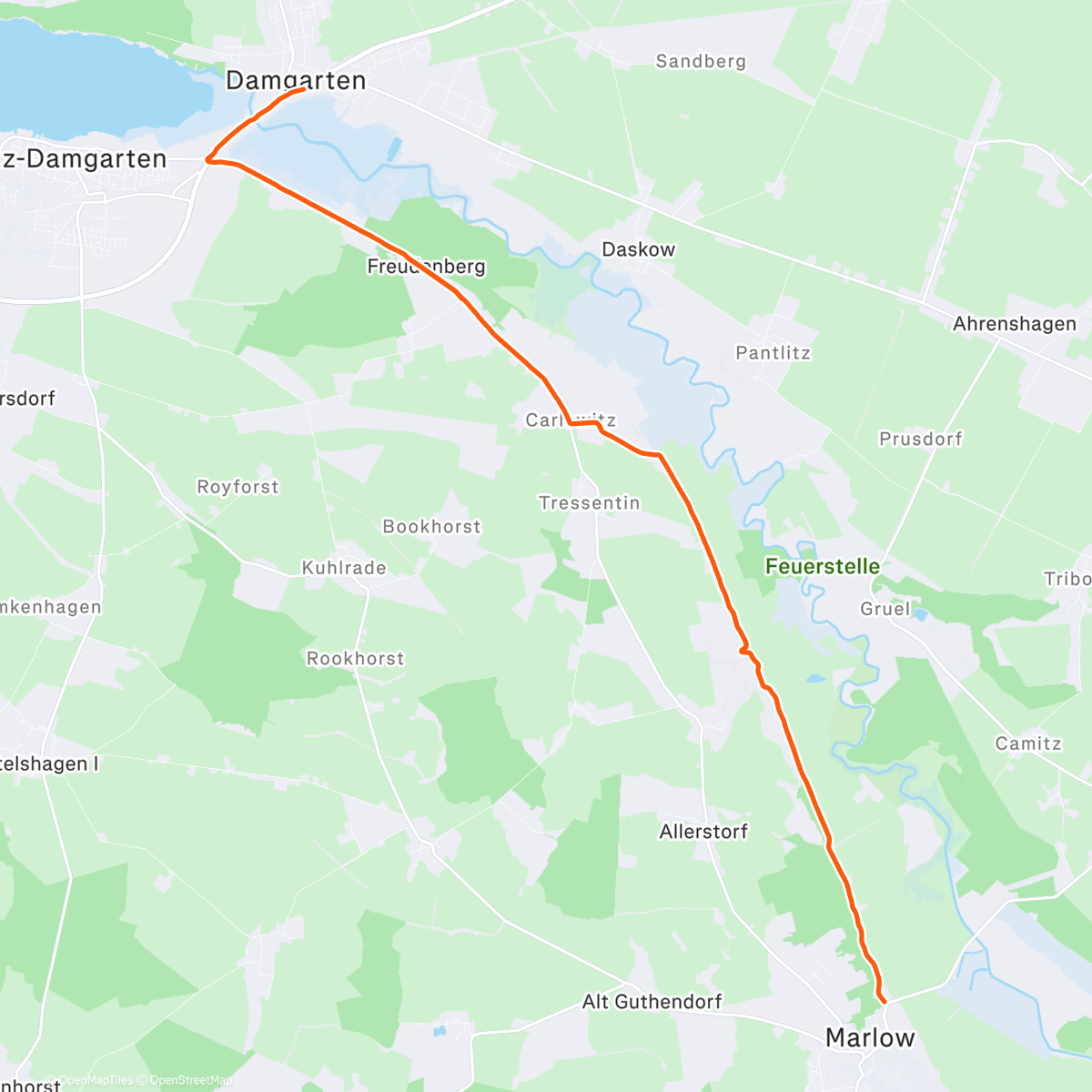 Карта физической активности (Дневной велозаезд)