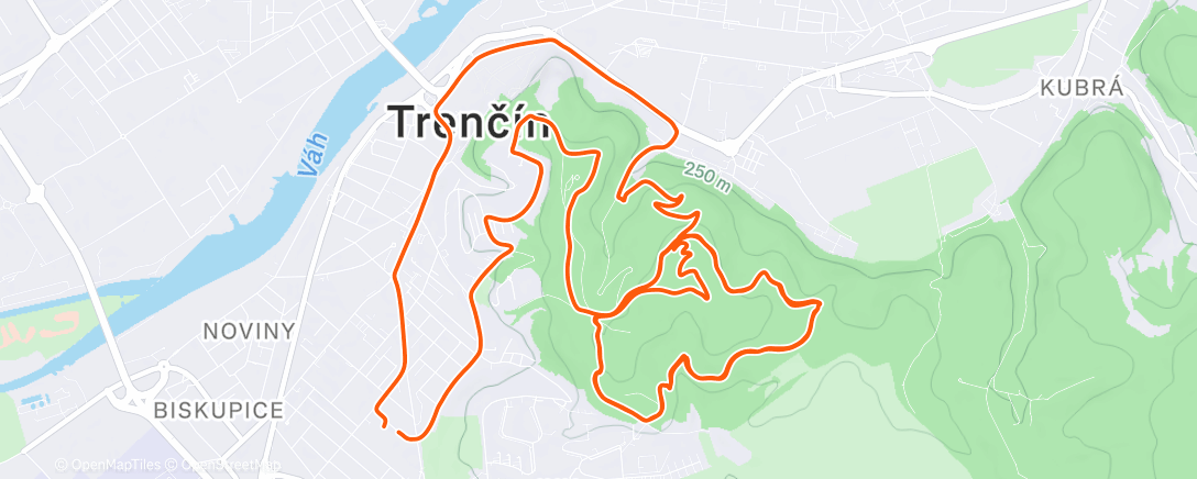 Map of the activity, Brezina