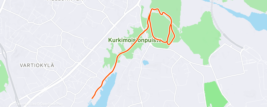 Map of the activity, Ski Nordisch am Abend