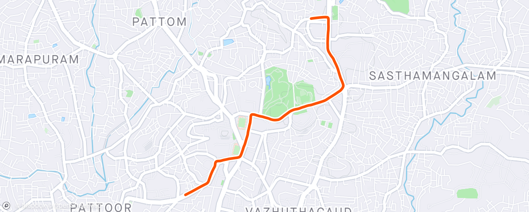 Map of the activity, Cooldown Ride