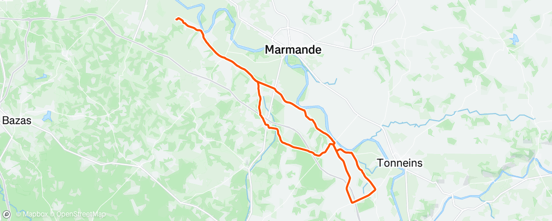 Map of the activity, Sortie vélo dans l'après-midi