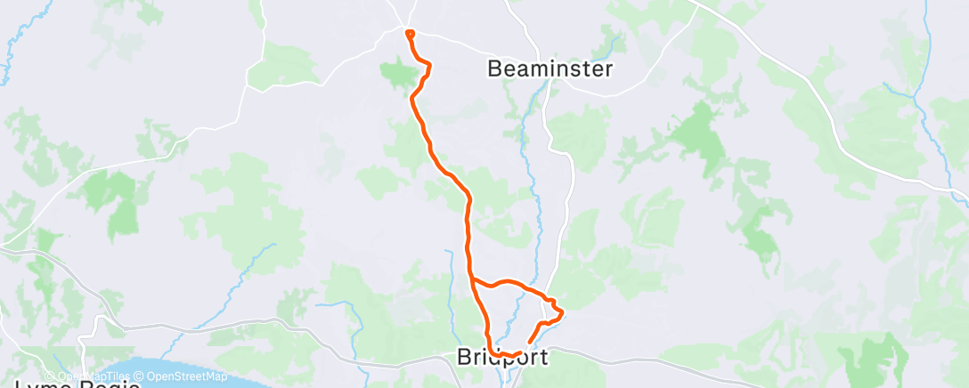 Map of the activity, Lunch Ride