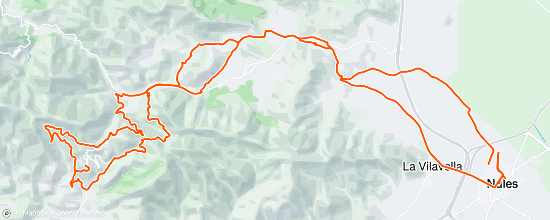 Map of the activity, Bicicleta de montaña matutina