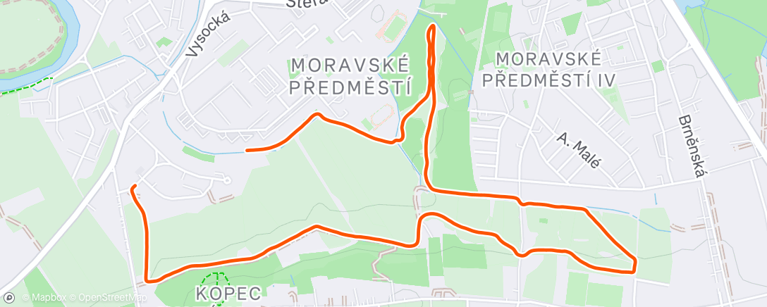 Map of the activity, Morning Run