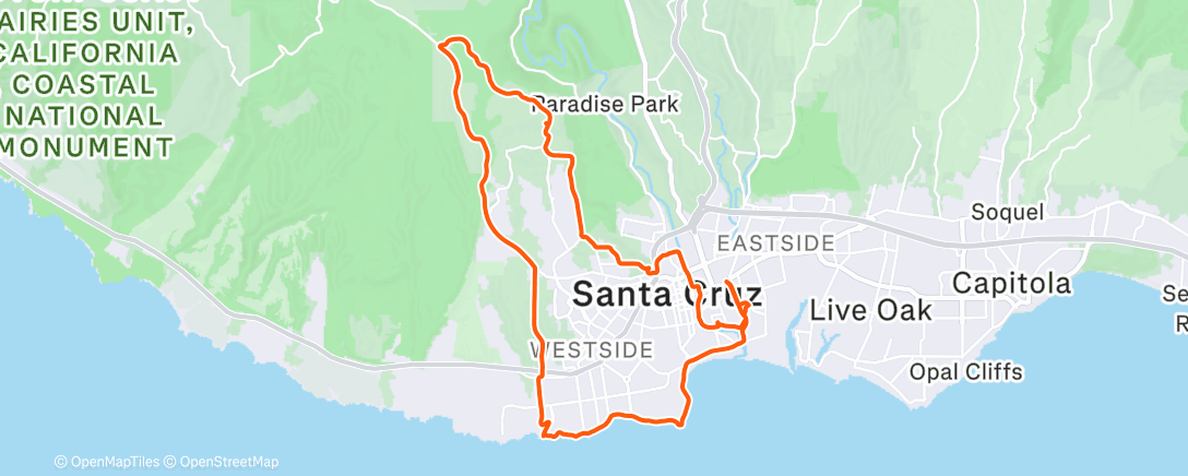 Map of the activity, Jan 1 2026 Rob's Ride