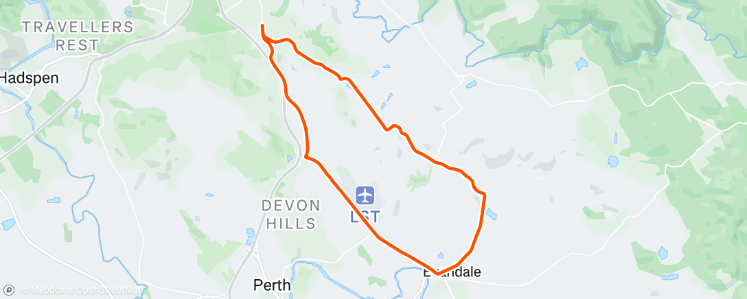 Mapa de la actividad (Morning Ride)