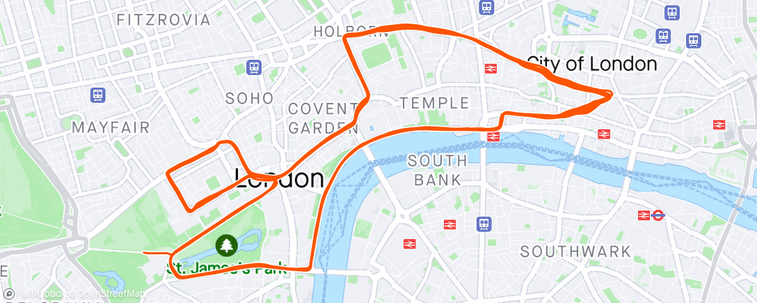 Map of the activity, Ride London Stage 3