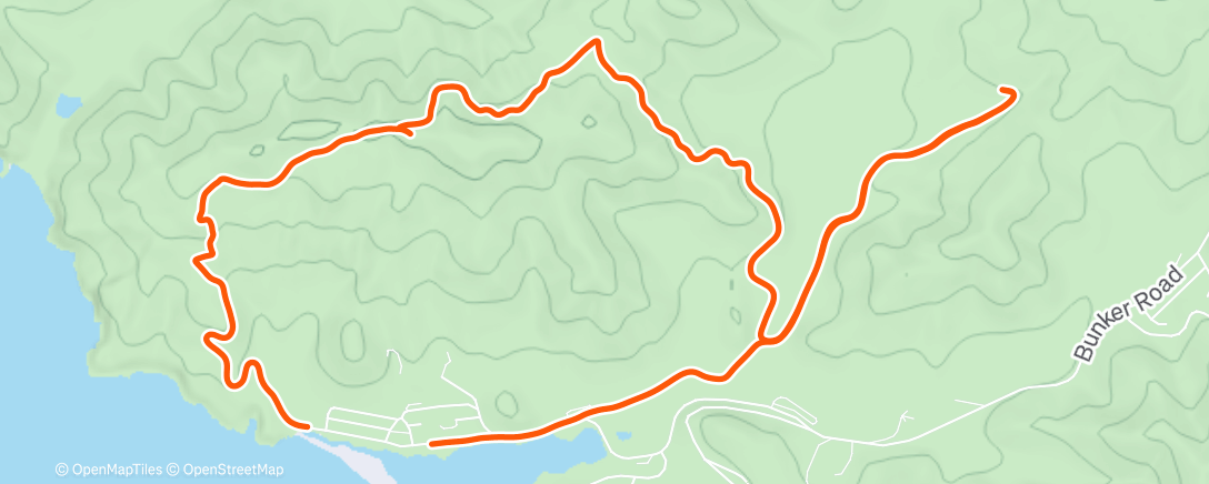 Map of the activity, Lunch Run