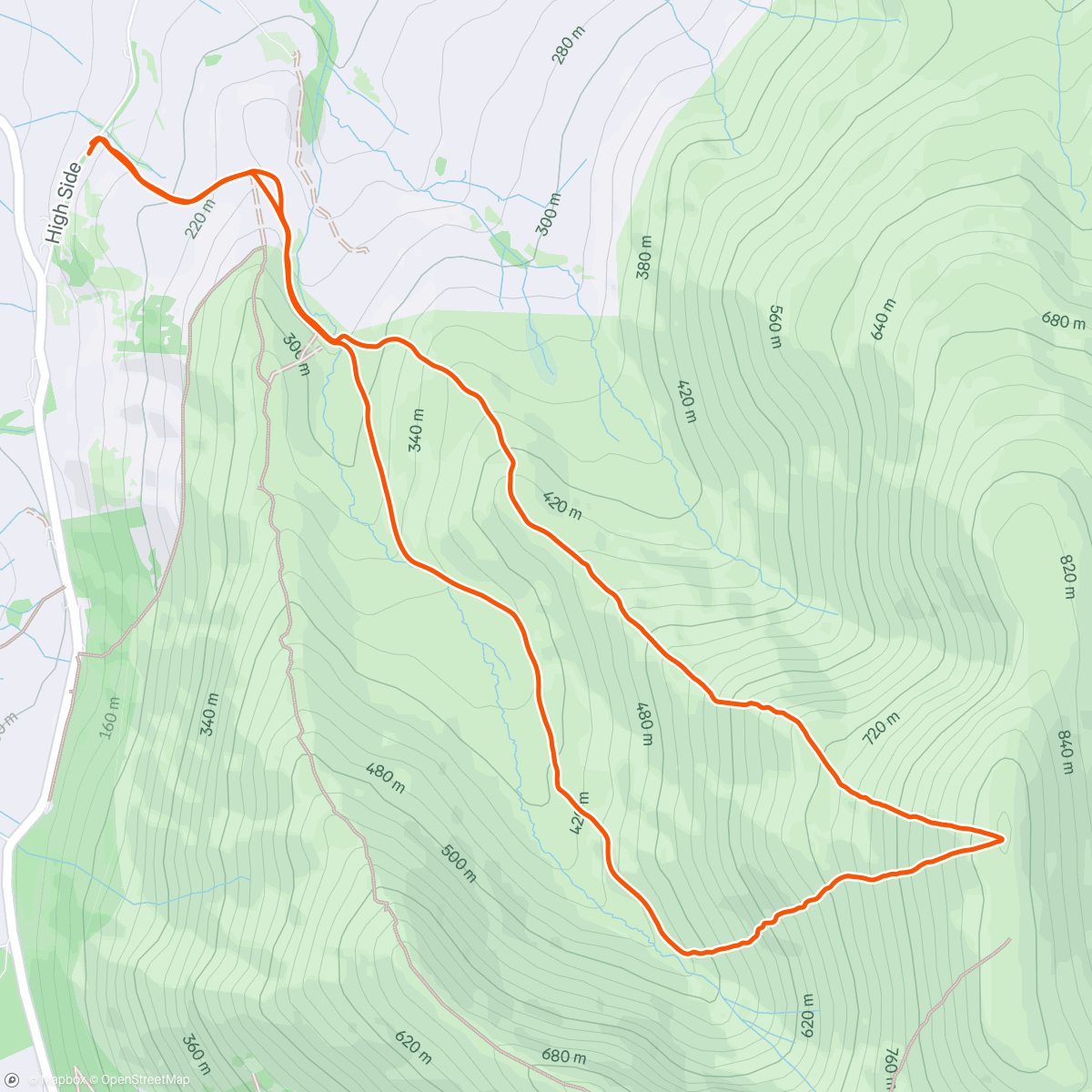 Map of the activity, Wintery Skiddaw- even got the spikes out