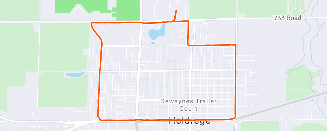 Map of the activity, Night Run