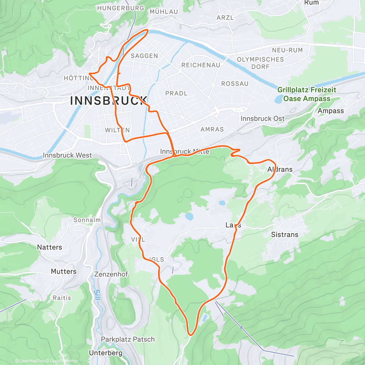 Map of the activity, Zwift - Race: Renegade Race (B) on Achterbahn in Innsbruck