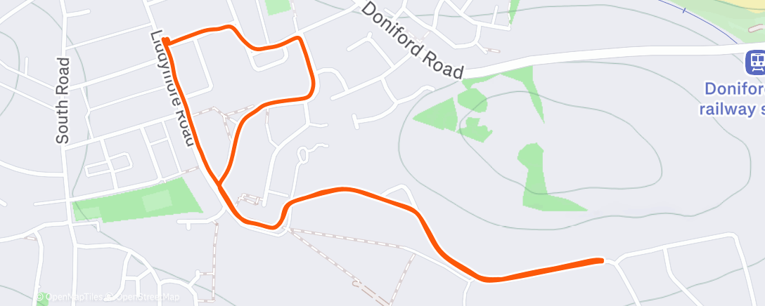 Map of the activity, Afternoon Walk