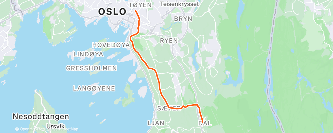 Peta aktivitas, Afternoon Ride