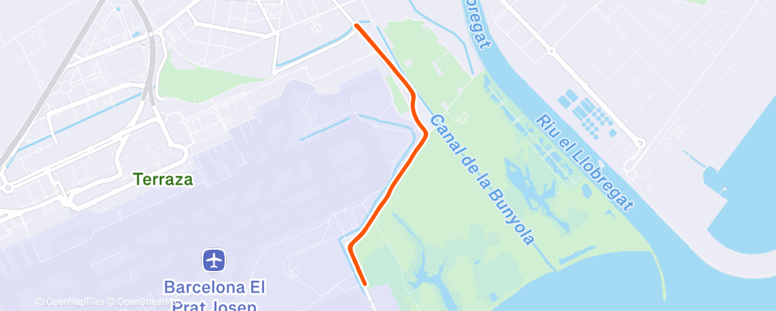 Map of the activity, Morning Run