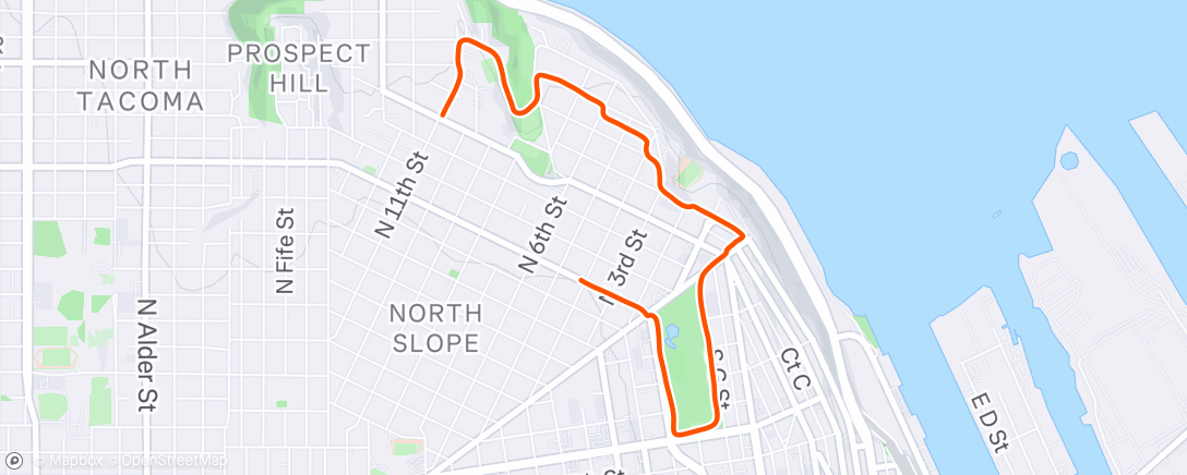 Map of the activity, Morning Run