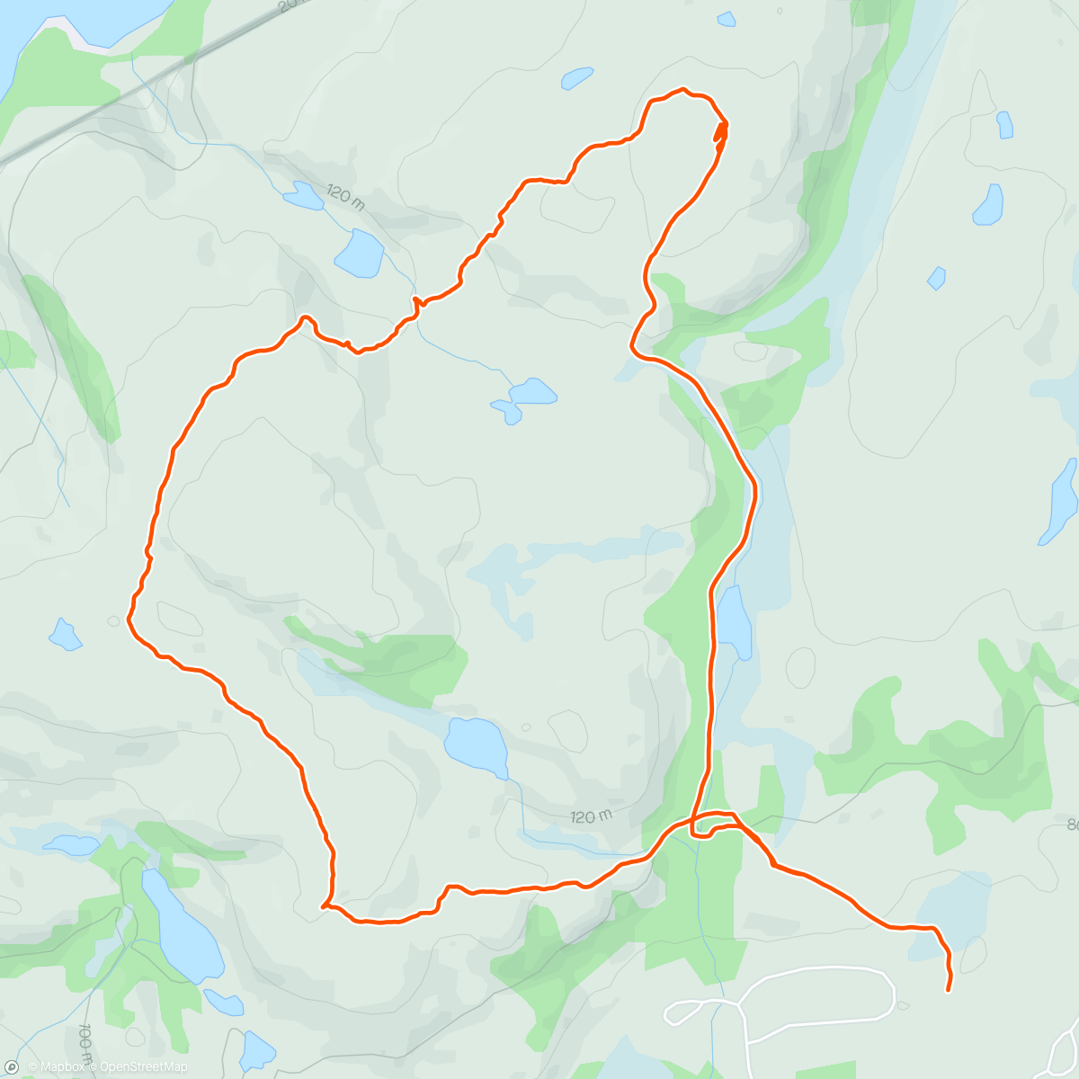 Map of the activity, Liten fjelltur på skaresnøen til Perleturhytta i Kirkenes 🤩👍