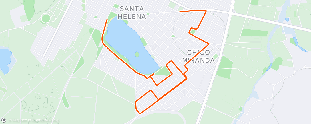 Map of the activity, Corrida matinal