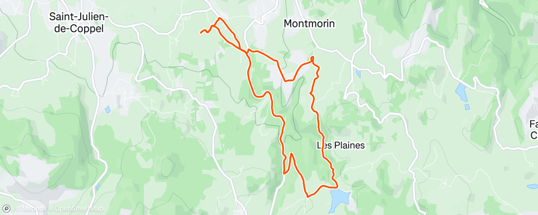 Map of the activity, Course à pied du midi - du vent !