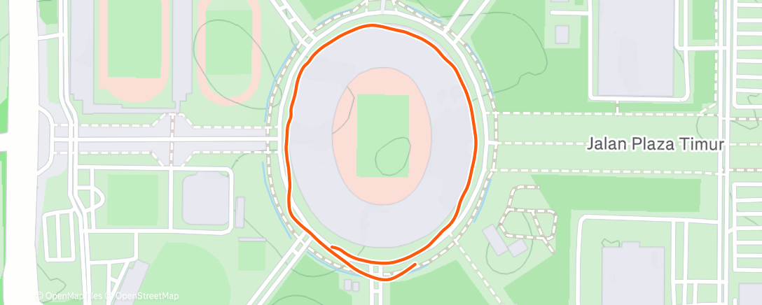 Map of the activity, Morning Run