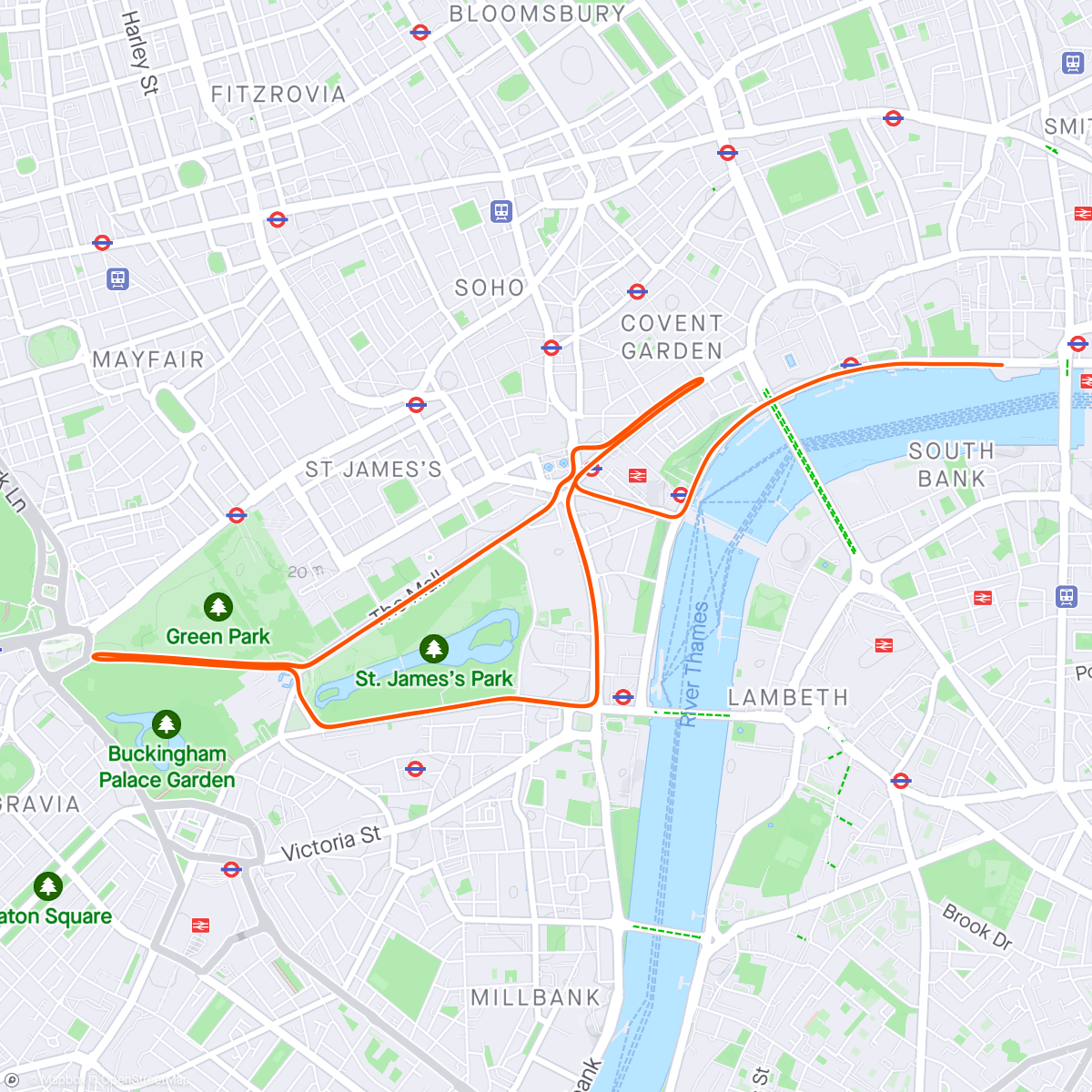 Map of the activity, Zwift - Group Ride: TBR Snappy Hour (D) on Classique in London