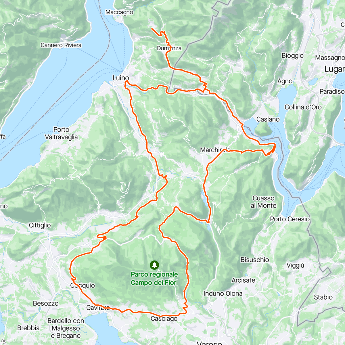 Map of the activity, Panini Ride