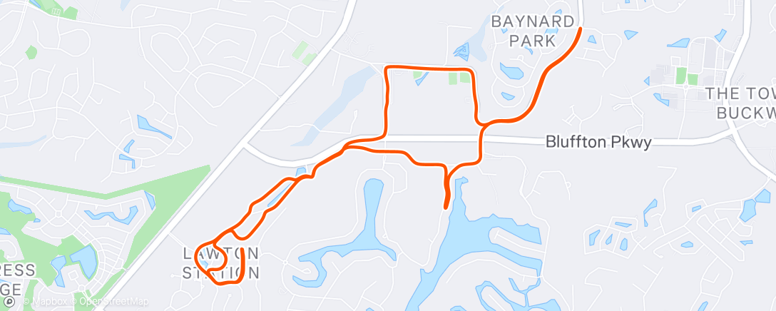 Map of the activity, Morning Run