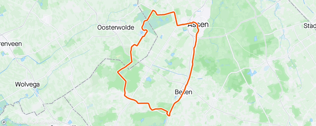 Map of the activity, mooie tocht richting Diever