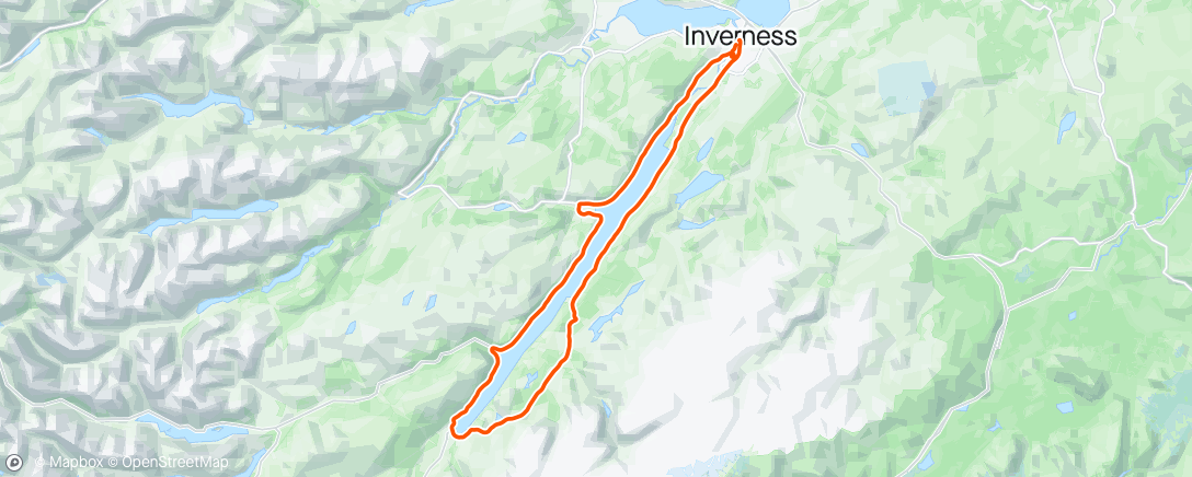 Map of the activity, Etape Loch Ness