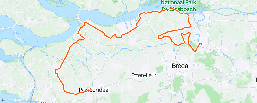 Map of the activity, Lekker rondje met oostenwind
