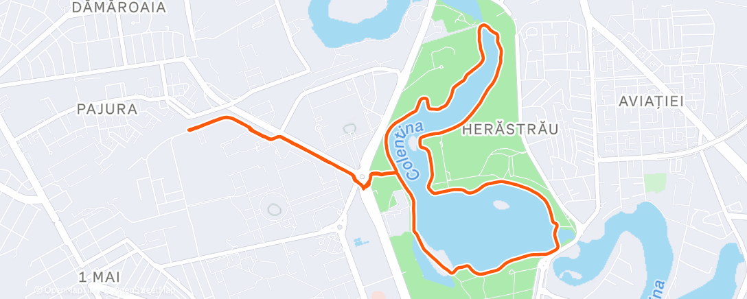 Map of the activity, Morning Run