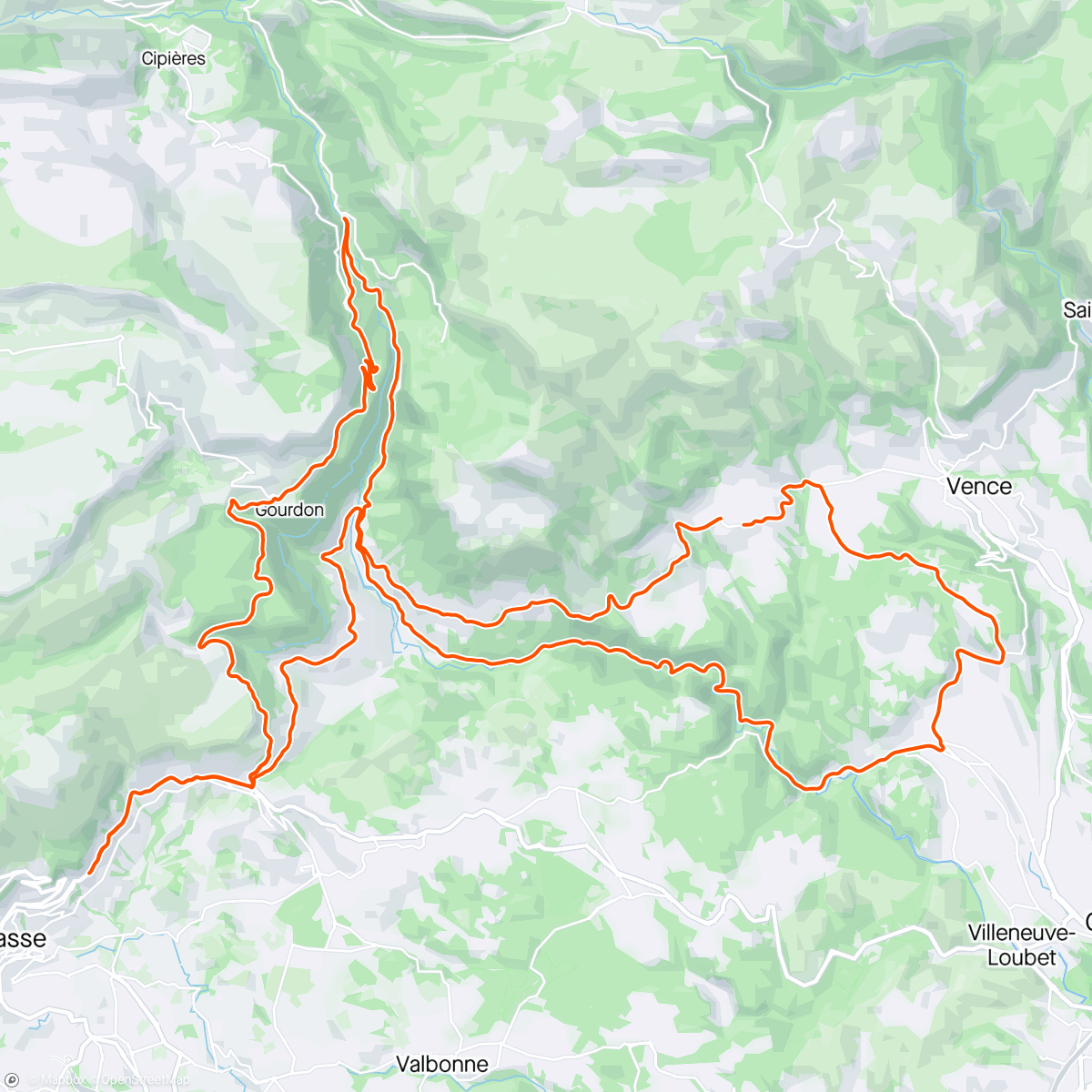 Map of the activity, Vélo 26