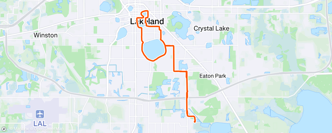 Map of the activity, Morning Run