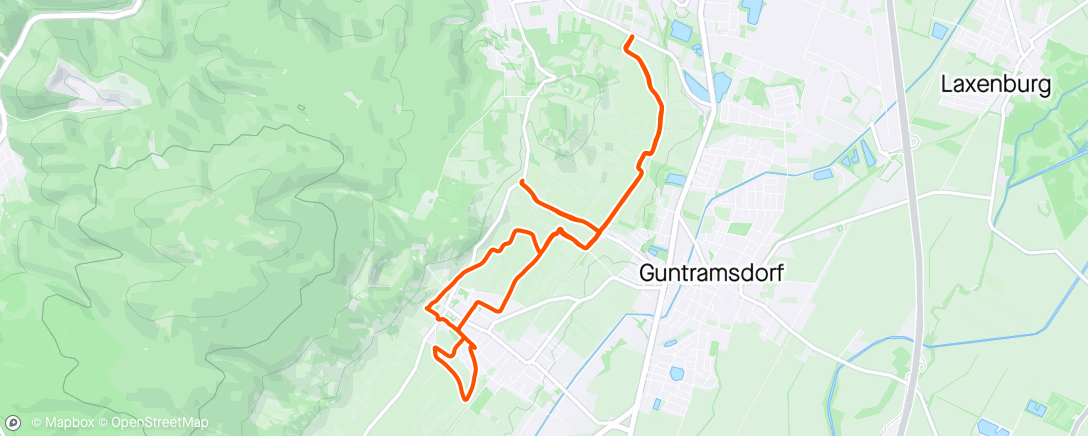 Map of the activity, Hilly fartlek