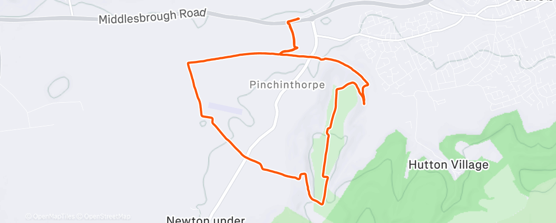 Map of the activity, Roe Boxing Day walk