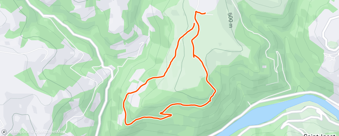 Map of the activity, Afternoon Hike