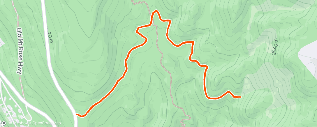Map of the activity, Morning Hike